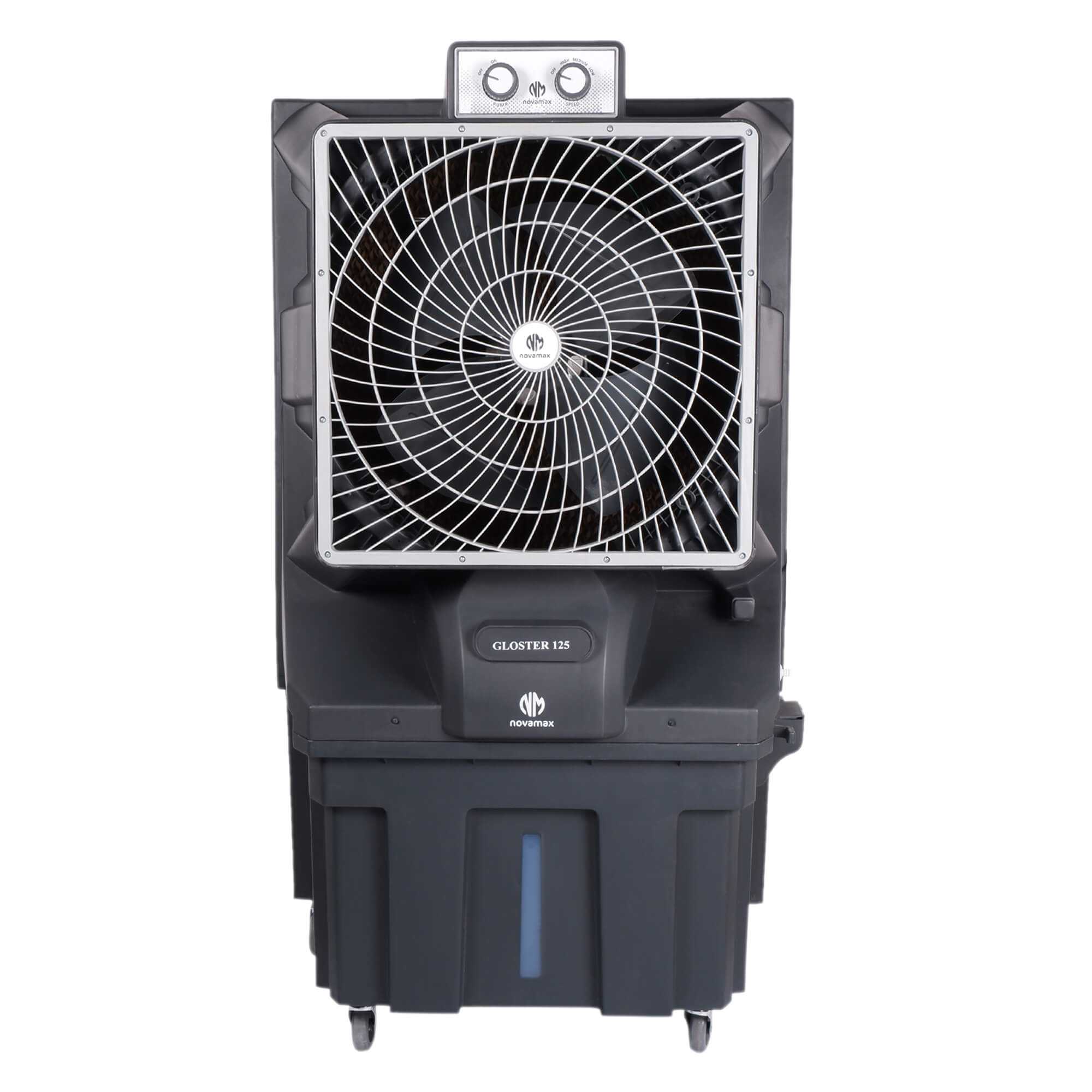 Novamax GLOSTER 125 L Commercial Air Cooler  (Grey, With Powerful Air Throw, Honeycomb Cooling)