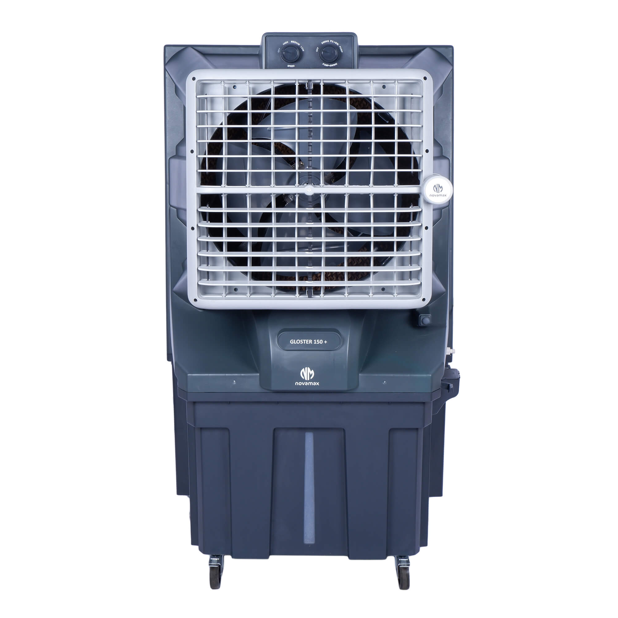 GLOSTER 150+ (Grey, Gloster 150 L Desert Air Cooler With Powerful Air Throw, Honeycomb Cooling & Auto Swing Technology)